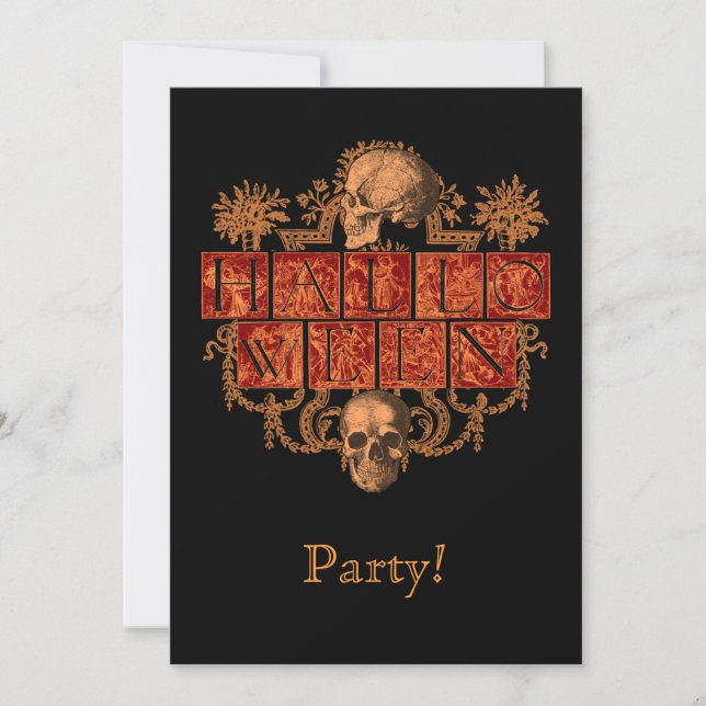 Vintage Halloween Invitation (Front)