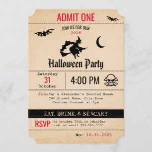 Vintage Halloween Invitation