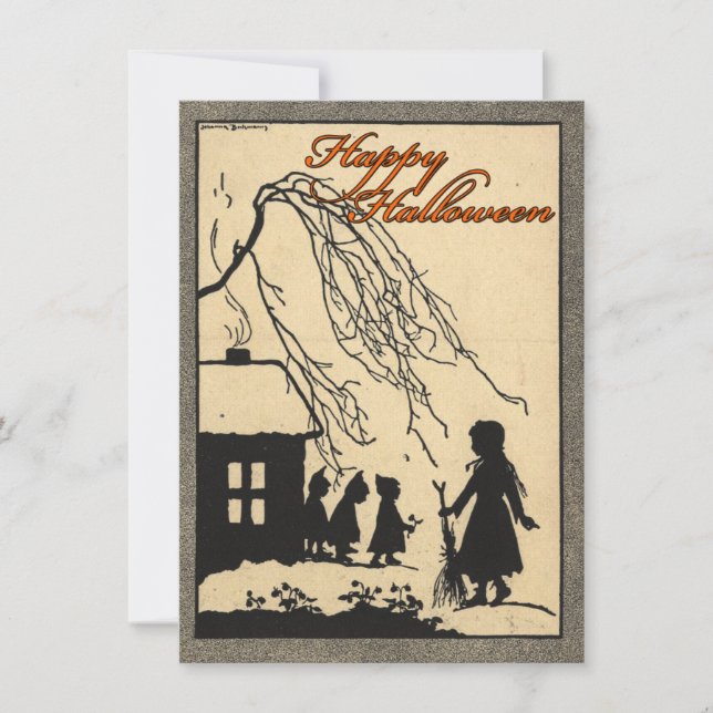 Vintage Halloween Invitations (Front)