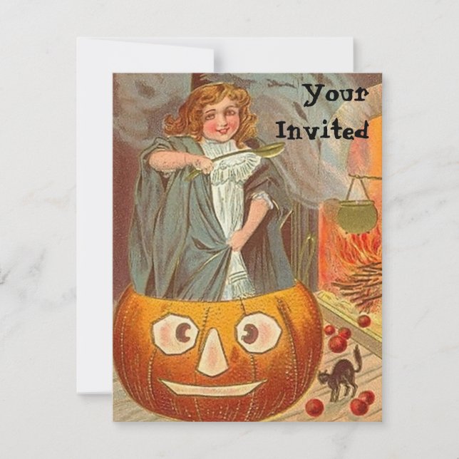 Vintage Halloween Invitations (Front)