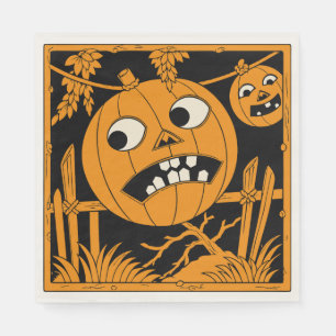 Vintage Halloween Jack O'Lantern Napkins
