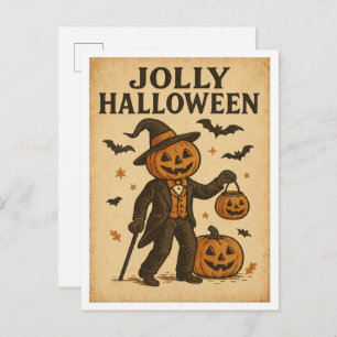 Vintage Halloween Jolly Halloween Postcard