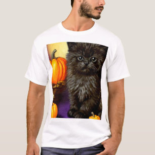 Vintage Halloween Kitten T-Shirt