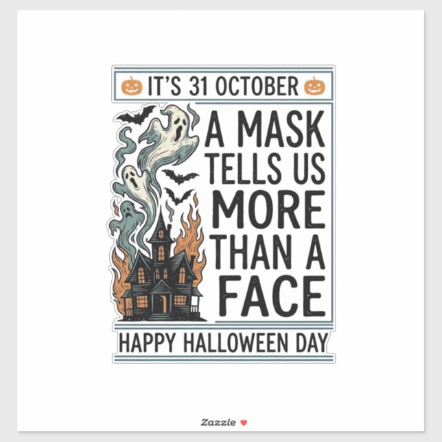 Vintage Halloween Mask Quote Vector Design_1 (Sheet)