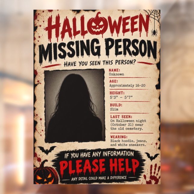 Vintage Halloween Missing Person  (Sheet 2)