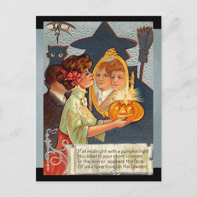 Vintage Halloween Myths Postcard (Front)