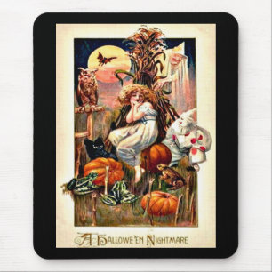 Vintage Halloween Nightmare Mouse Pad