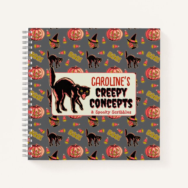 Vintage Halloween notebook (Front)