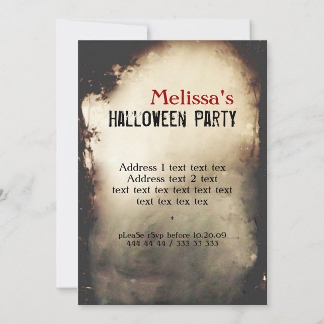 Vintage Halloween party Invitation (Front)