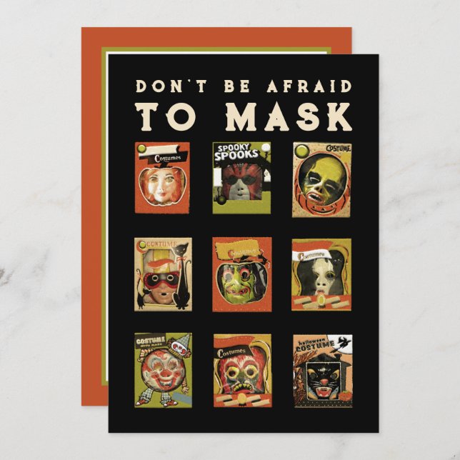 Vintage Halloween Party Invitation (Front/Back)