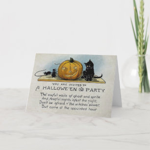 Vintage Halloween Party Invitation