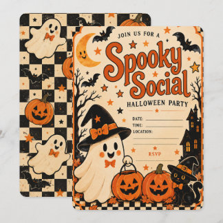 Vintage Halloween Party Invitation | Spooky Social