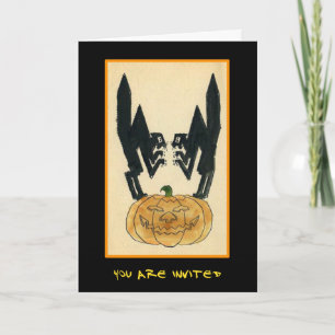 Vintage Halloween Party Invite With Bloody Text