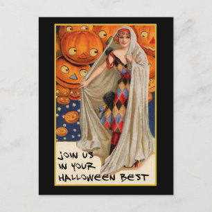 Vintage Halloween Party Invite With Bloody Text