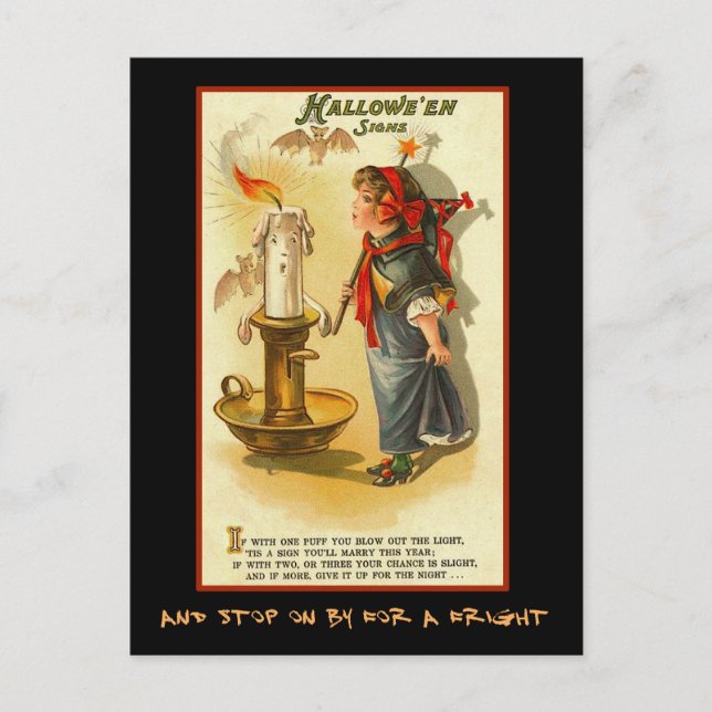 Vintage Halloween Party Invite With Bloody Text (Front)