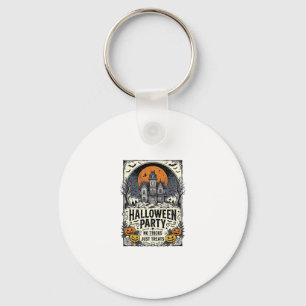 Vintage Halloween Party No Tricks Just Treats Desi Key Ring
