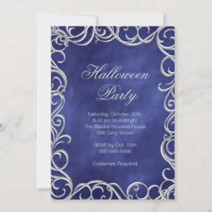 Vintage Halloween Party on Purple Haze Invitations
