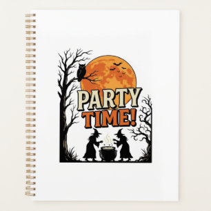 Vintage Halloween Party Time Witch Cauldron Shirt_ Planner