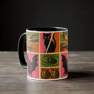 Vintage Halloween Pattern Mug