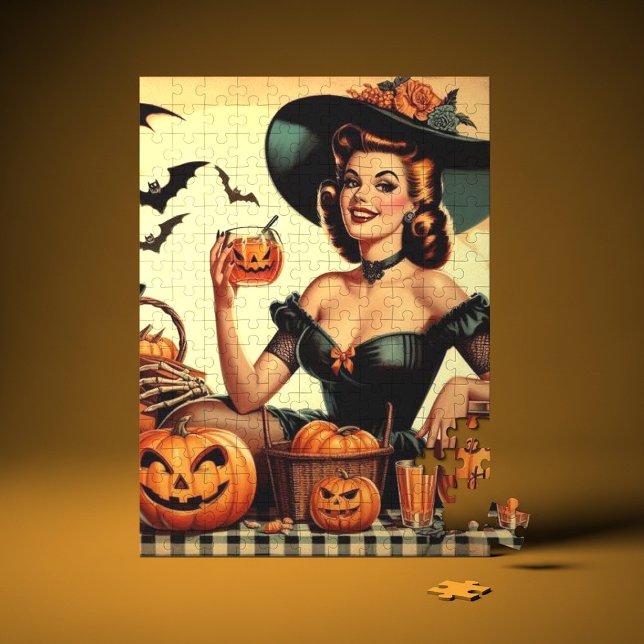 Vintage Halloween Pin-Up Jigsaw Puzzle (Creator Uploaded)
