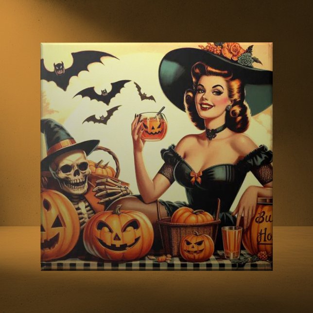 Vintage Halloween Pin-Up Tile (Creator Uploaded)