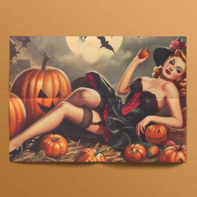Vintage Halloween Pin Up Tissue Paper (Creator Uploaded)