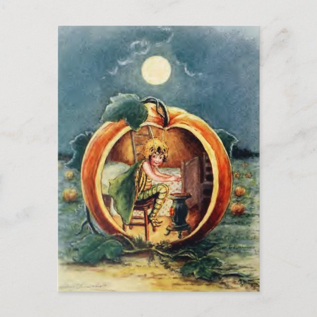 Vintage Halloween Postcard (Front)