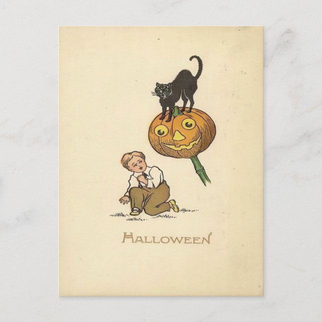 Vintage Halloween Postcard (Front)