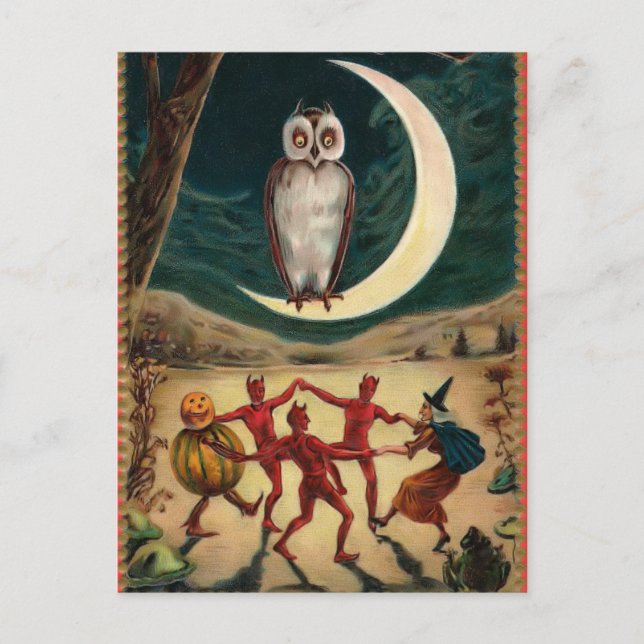 Vintage Halloween Postcard (Front)