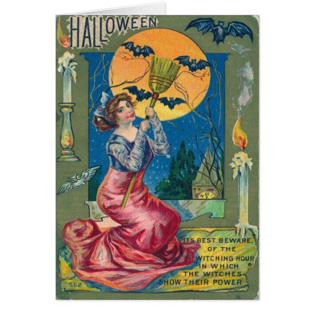 Vintage Halloween Postcard (Front)