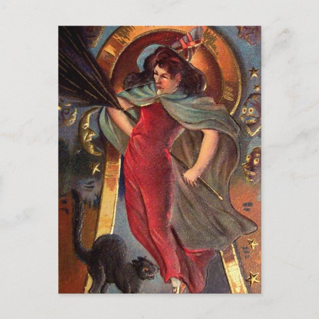 Vintage Halloween Postcard (Front)