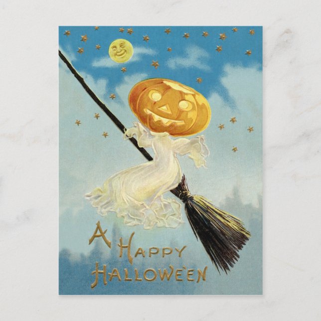 Vintage Halloween Postcard (Front)