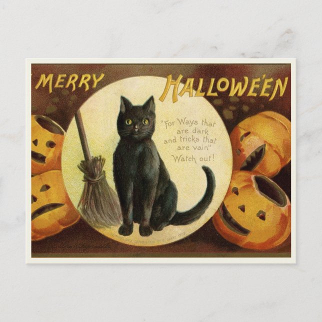 Vintage Halloween Postcard (Front)