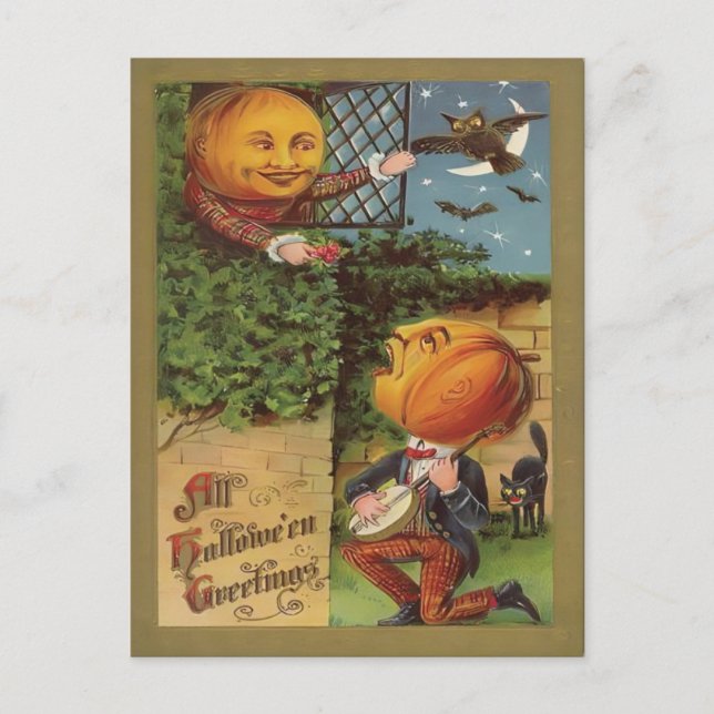 Vintage Halloween Postcard (Front)