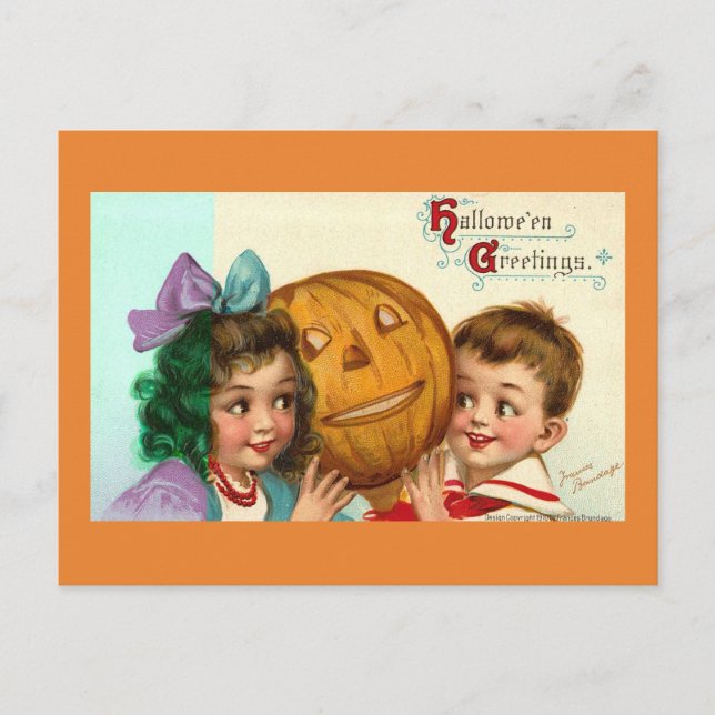 Vintage Halloween Postcard (Front)