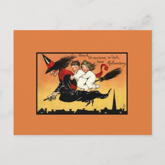 Vintage Halloween Postcard (Front)