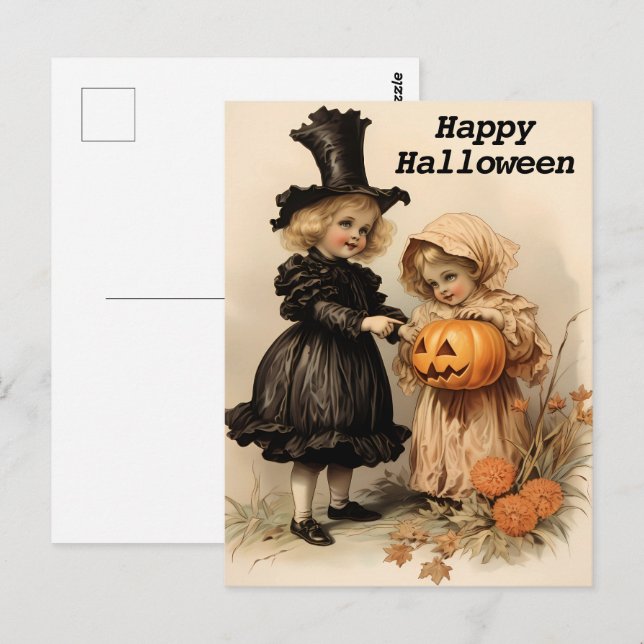 Vintage Halloween  Postcard (Front/Back)