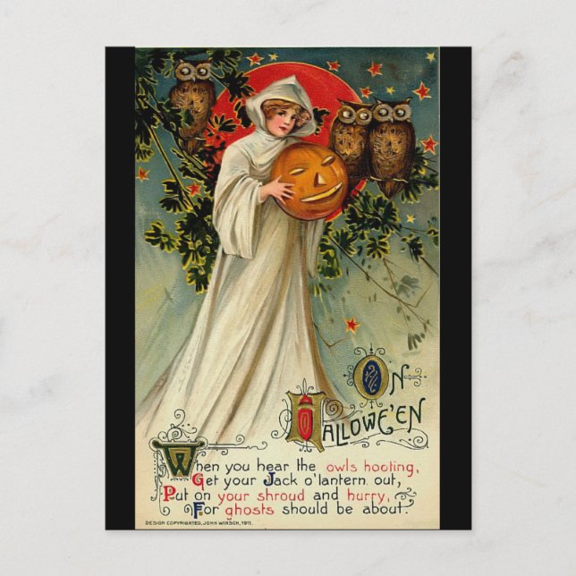 Vintage Halloween Postcard (Front)