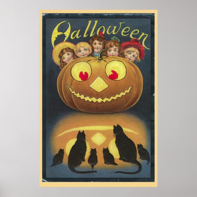 Vintage Halloween Poster (Front)
