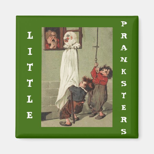 Vintage Halloween Pranksters Magnet (Front)