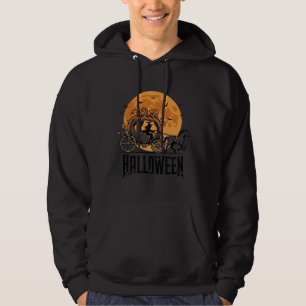Vintage Halloween Pumpkin Carriage Witch Design_1 Hoodie