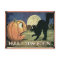 Vintage Halloween Pumpkin  & Cat in Mosaic