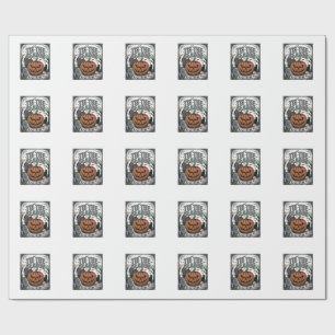 Vintage Halloween Pumpkin Cat Tis The Season Shirt Wrapping Paper