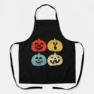 Vintage Halloween Pumpkin Funny Retro Gift Apron