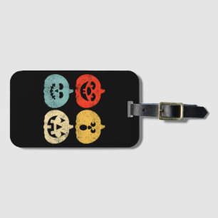 Vintage Halloween Pumpkin Funny Retro Gift Luggage Tag