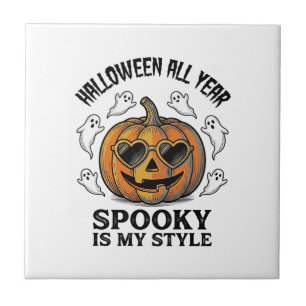 Vintage Halloween Pumpkin Ghost Engraving Shirt_1 Tile