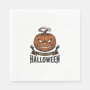 Vintage Halloween Pumpkin Gothic Shirt Design_1 Napkin