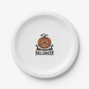 Vintage Halloween Pumpkin Gothic Shirt Design_1 Paper Plate