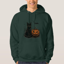 Vintage Halloween Pumpkin Green Hoodie
