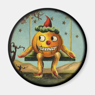 Vintage Halloween Pumpkin Magnet